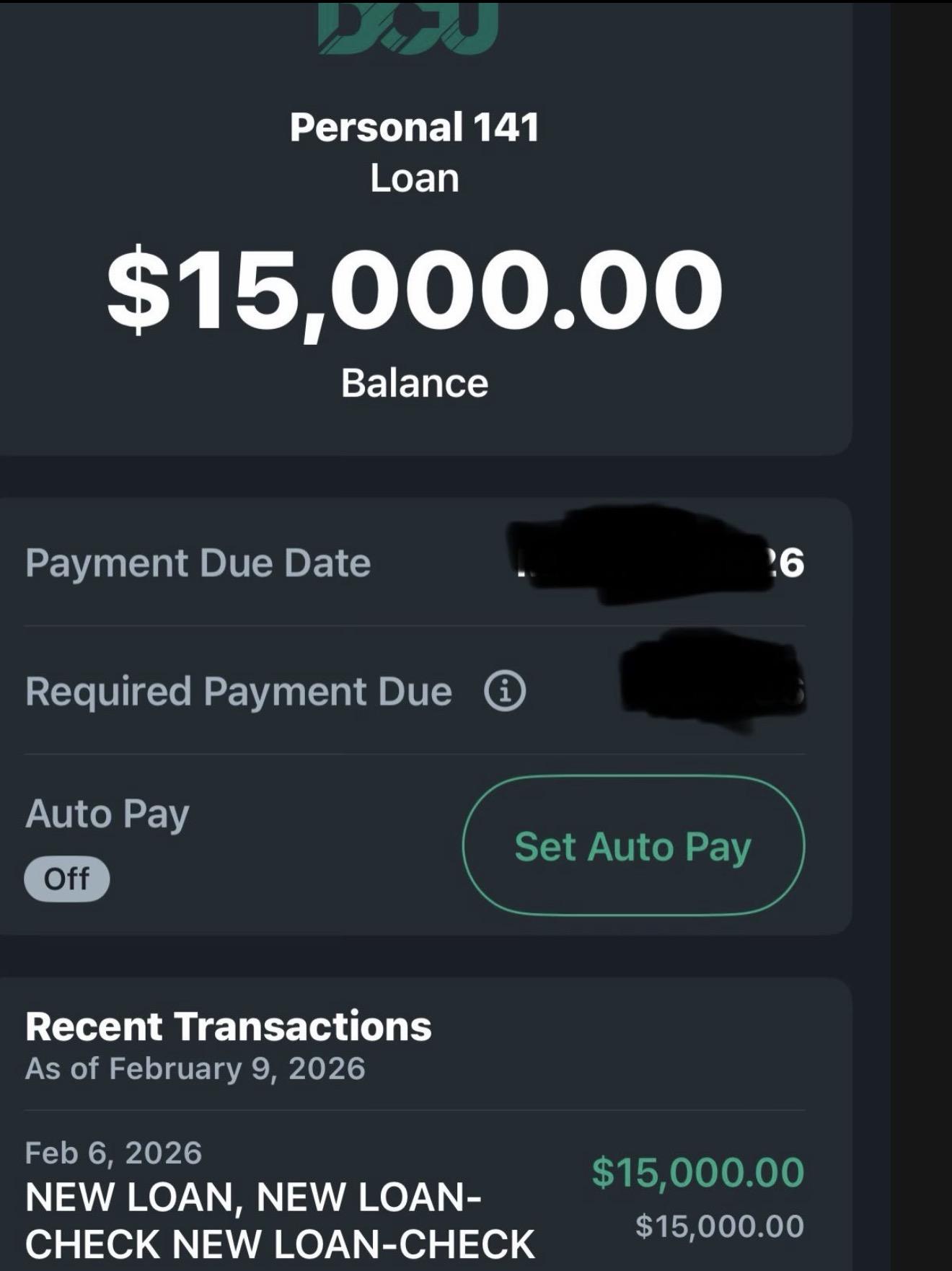 $15,000 personal loan approved